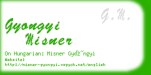 gyongyi misner business card